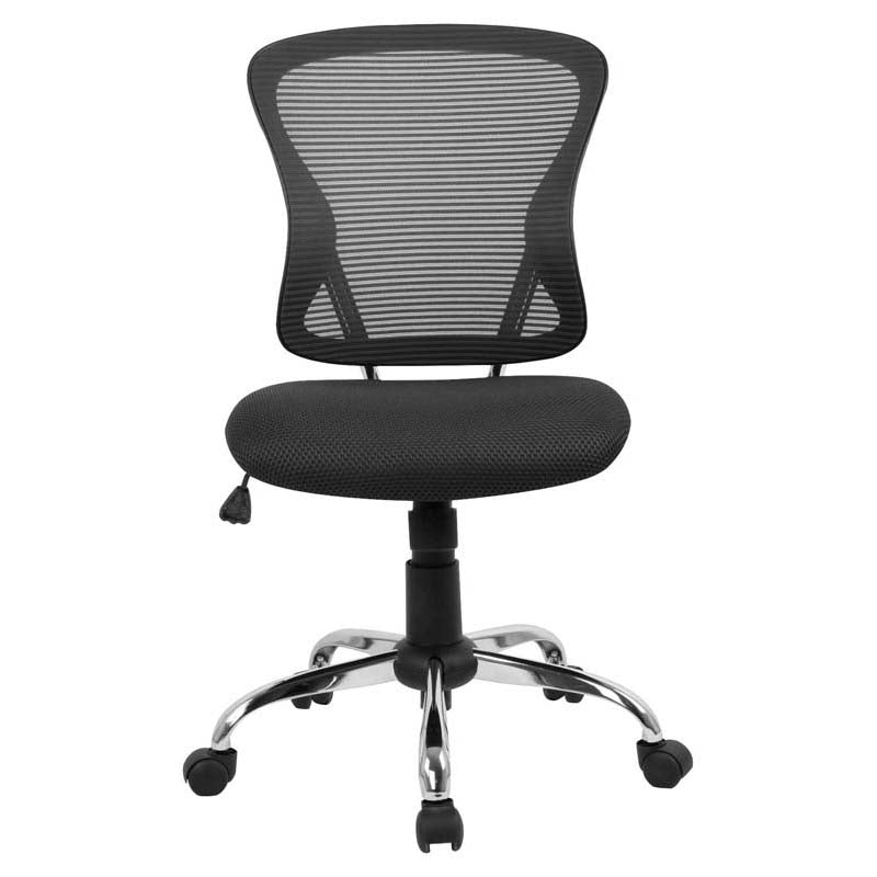 Brenton Chair Black Mesh Mid Back - Cafe Supply