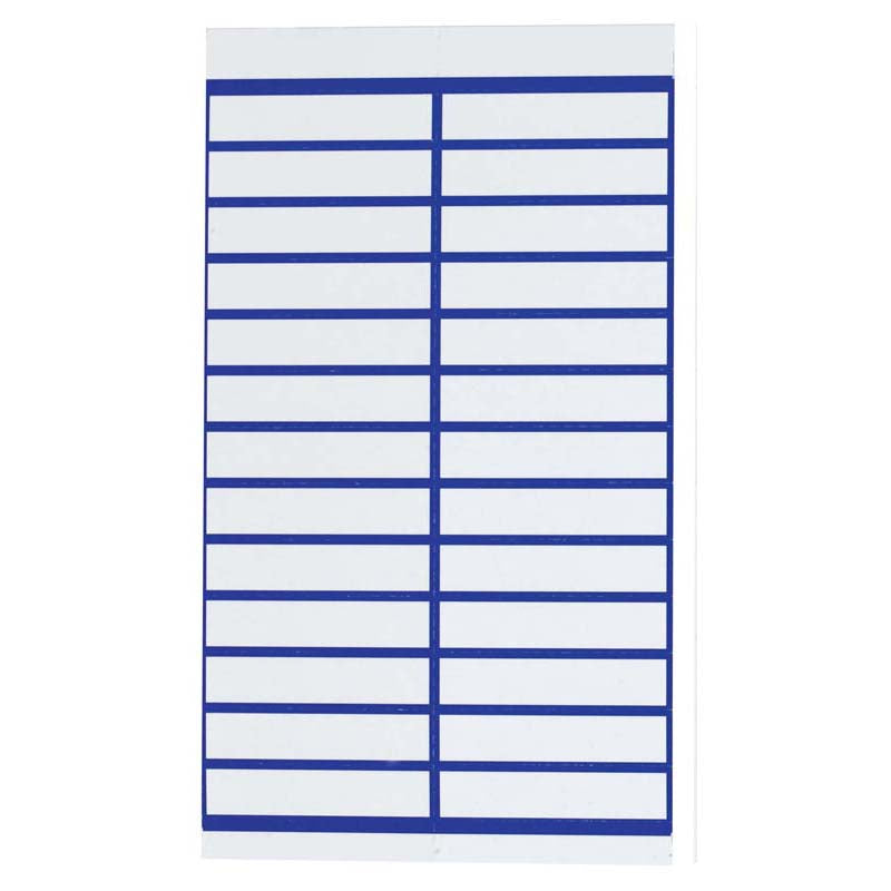 FM Title Strips Crystal Tab White 50 Pack - Cafe Supply