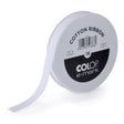Colop e-mark Ribbon White Cotton 15mm x 25m - Cafe Supply