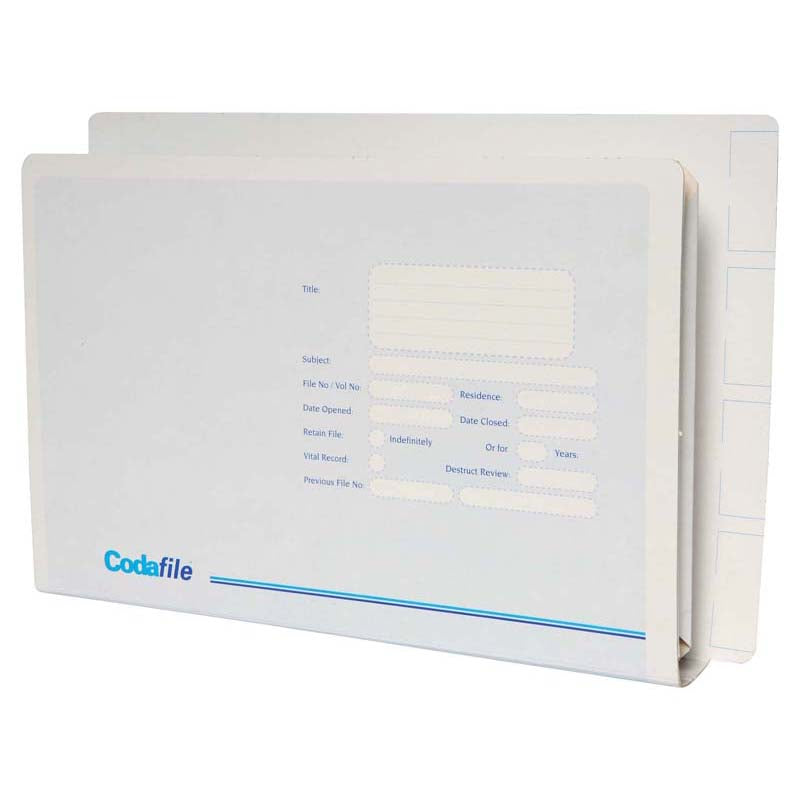 Codafile Heavy Duty Fitted 20mm Expanding Left Hand Pocket Box 20 - Cafe Supply