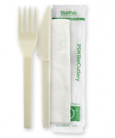 15CM / 6" PSM KNIFE, FORK & NAPKIN SET - Cafe Supply