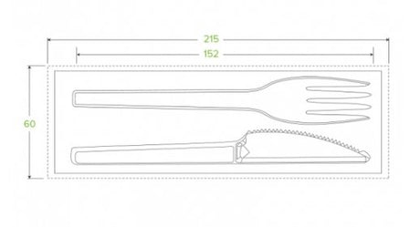 15CM / 6" PSM KNIFE, FORK & NAPKIN SET - Cafe Supply