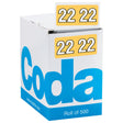 Codafile Label 25mm Year 2022 Roll 500 - Cafe Supply