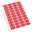 Codafile Label Numeric 0 25mm Pack 5 Sheets - Cafe Supply
