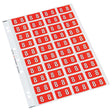 Codafile Label Numeric 8 25mm Pack 5 Sheets - Cafe Supply