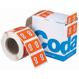 Codafile Label Numeric 8 25mm Roll 500 - Cafe Supply