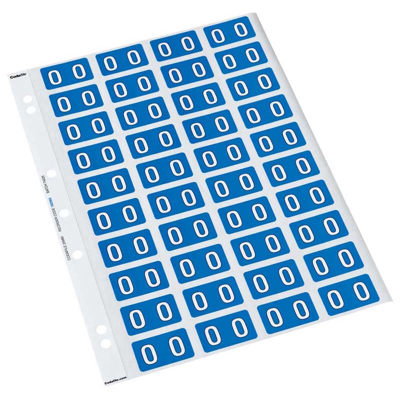 Codafile Label Alpha O 25mm Pack 5 Sheets - Cafe Supply