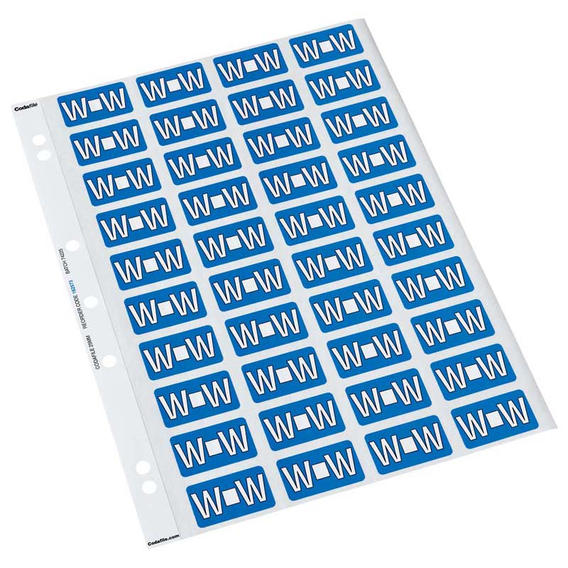 Codafile Label Alpha W 25mm Pack 5 Sheets - Cafe Supply