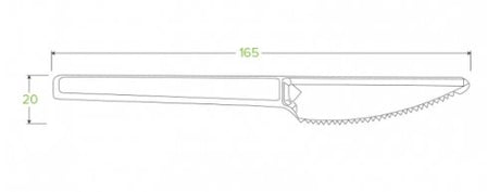 16.5CM / 6.5" PLA KNIFE - Cafe Supply