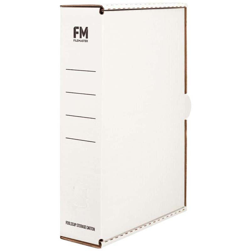 FM Storage Carton White Foolscap 385x250x85mm Standard Strength 900/Pallet