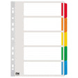 FM Indices A4 5 Tab Coloured Reinforced Cardboard - Cafe Supply
