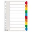 FM Indices A4 10 Tab Colour Reinforced Cardboard - Cafe Supply