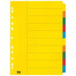 FM Indices A4 10 Tab Coloured Cardboard - Cafe Supply