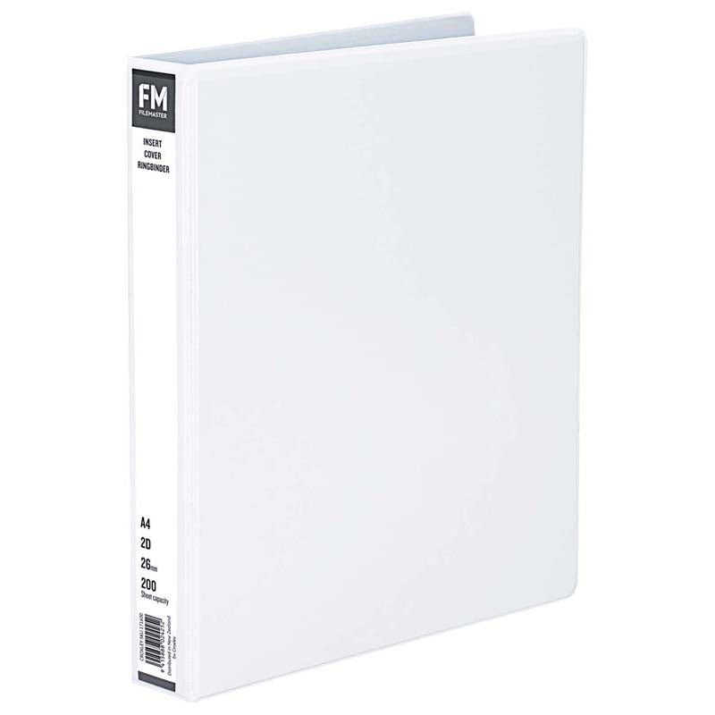 FM Binder Overlay A4 2/26 White Insert Cover - Cafe Supply