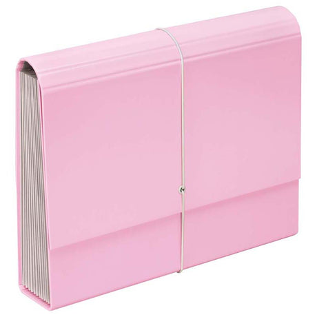 FM A4 File Expanding Pastel Piglet Pink 13 Pocket - Cafe Supply