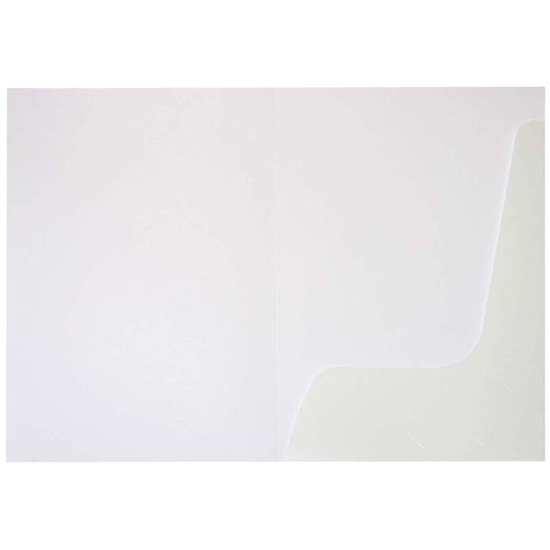 FM Presentation Folder Gloss White Single Pocket 50 Pack 250gsm - Cafe Supply