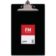FM Clipboard Black Recycled Plastic Foolscap - Cafe Supply