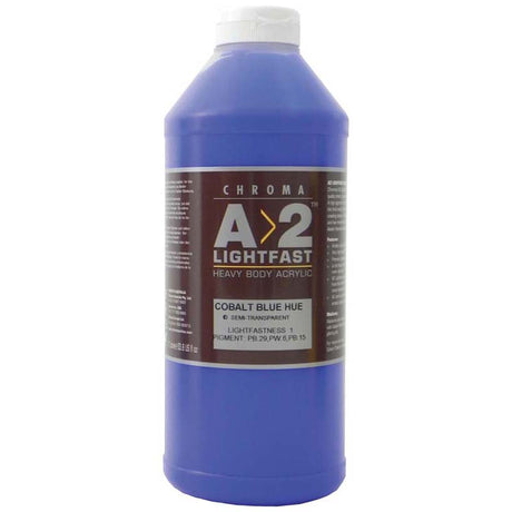 A2 Lightfast Heavybody Acrylic 1 Litre Cobalt Blue - Cafe Supply