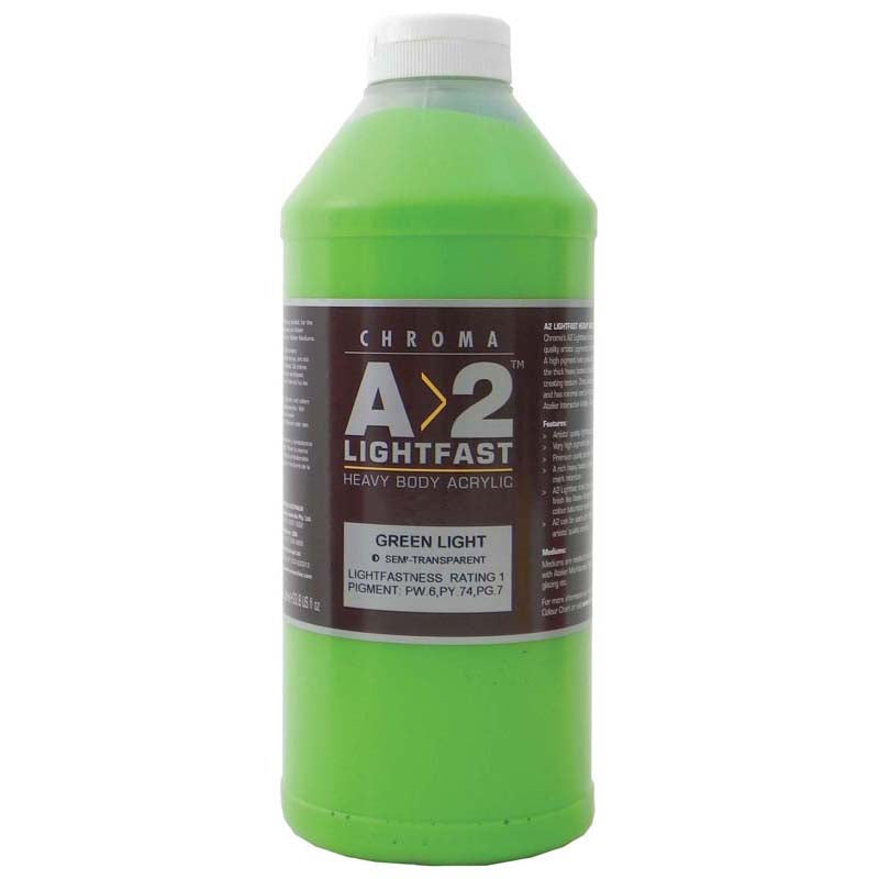 A2 Lightfast Heavybody Acrylic 1 Litre Light Green - Cafe Supply