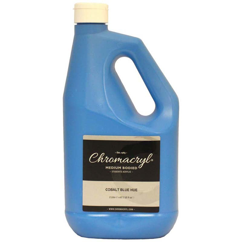 Chromacryl Acrylic Paint Student 2 Litre Cobalt Blue Hue - Cafe Supply