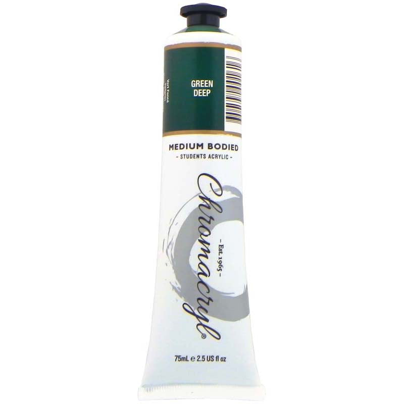 Chromacryl Paint Green Deep 75ml - Cafe Supply