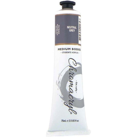 Chromacryl Paint Neutral Grey 75ml - Cafe Supply