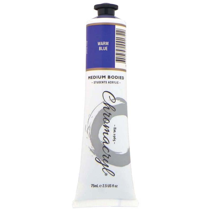 Chromacryl Paint Warm Blue 75ml - Cafe Supply