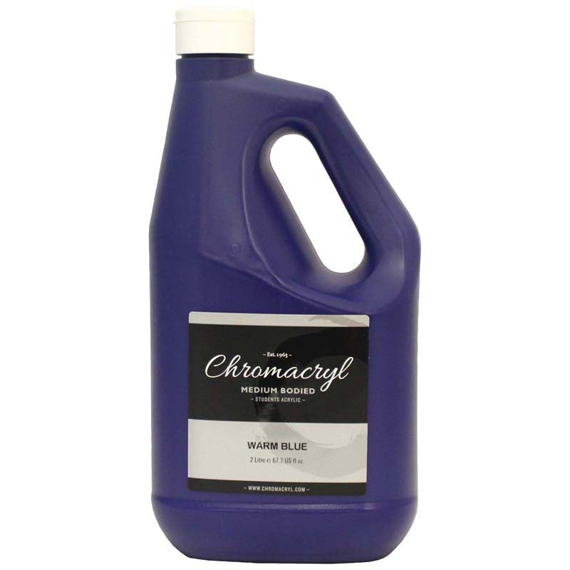 Chromacryl Acrylic Paint Student 2 Litre Warm Blue - Cafe Supply
