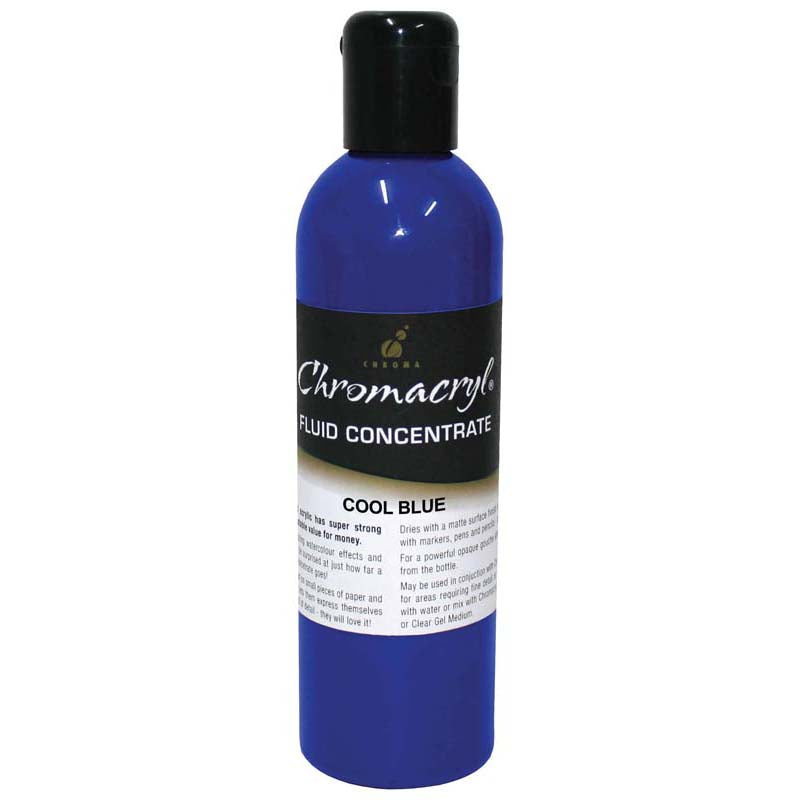 Chromacryl Fluid Concentrate Cool Blue 250ml - Cafe Supply