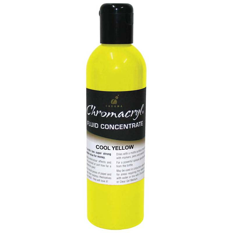 Chromacryl Fluid Concentrate Cool Yellow 250ml - Cafe Supply