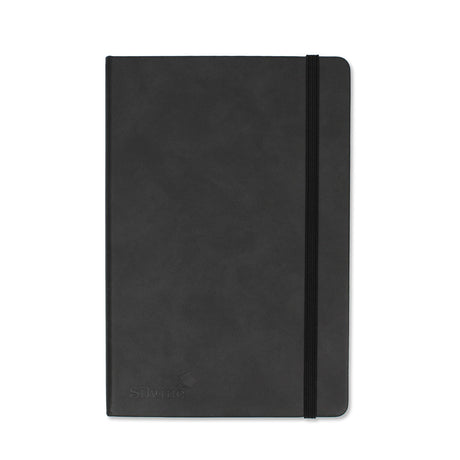Silvine Executive Notebook A5 160 Pages 5mm Squares Black - Cafe Supply