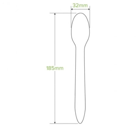 19CM COATED WOOD SPOON - Cafe Supply