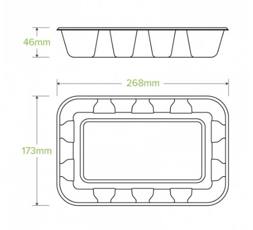 1KG BIOCANE PRODUCE TRAY - Cafe Supply