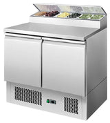 2 DOORS OPEN TOP SALADETTE FRIDGE W900 MM ESL3832 - Cafe Supply