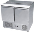 2 DOORS SLIDING LID SALADETTE FRIDGE SIZE 900 MM  ESL3800 - Cafe Supply