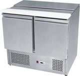 2 DOORS SLIDING LID SALADETTE FRIDGE SIZE 900 MM  ESL3800 - Cafe Supply