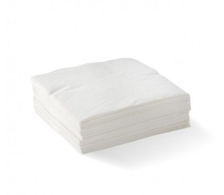 2-PLY WHITE CORNER EMBOSSED COCKTAIL BIONAPKIN - Cafe Supply