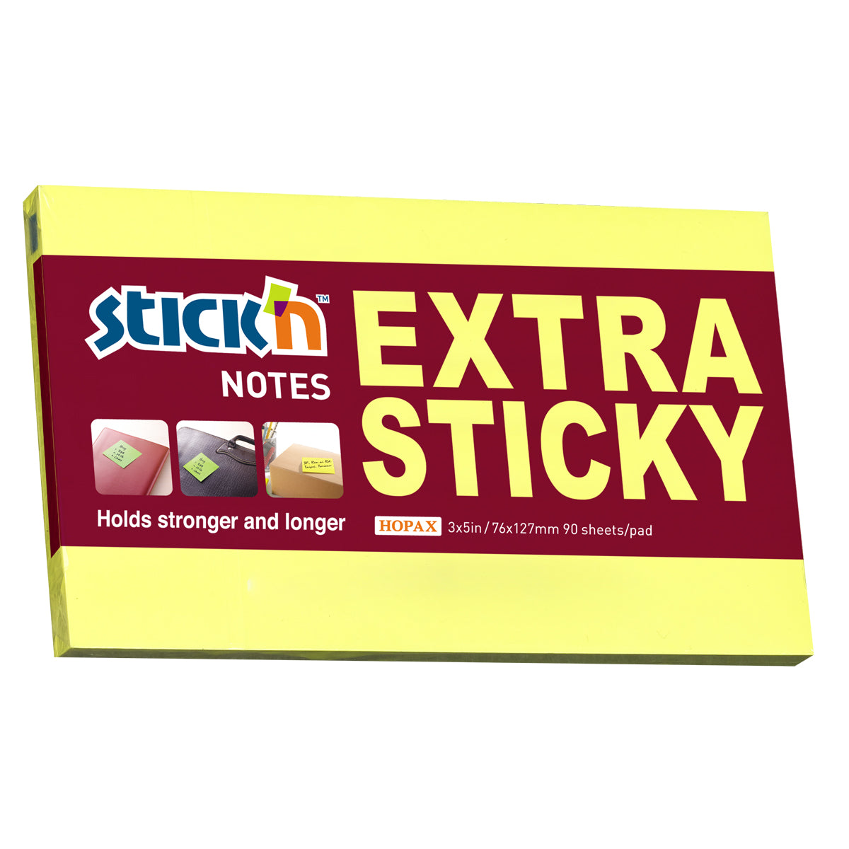 Stick'n Note Extra Sticky 76x127mm 90 Sheet Neon Lemon - Cafe Supply