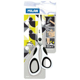 Milan Office Scissors Black On White 205mm 8 Inch - Cafe Supply