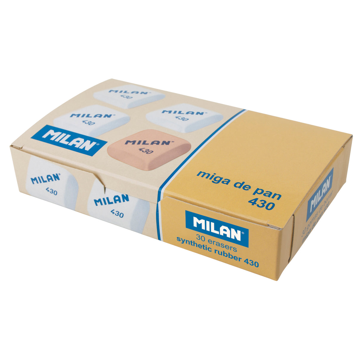 Milan Erasers 430 Synthetic Rubber Assorted Colours - Cafe Supply