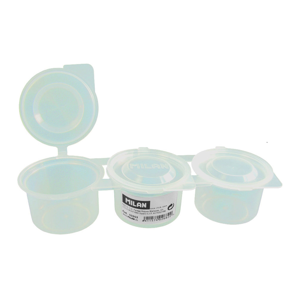 Milan Paint Mixing Pot with Caps Triple Well - Cafe Supply