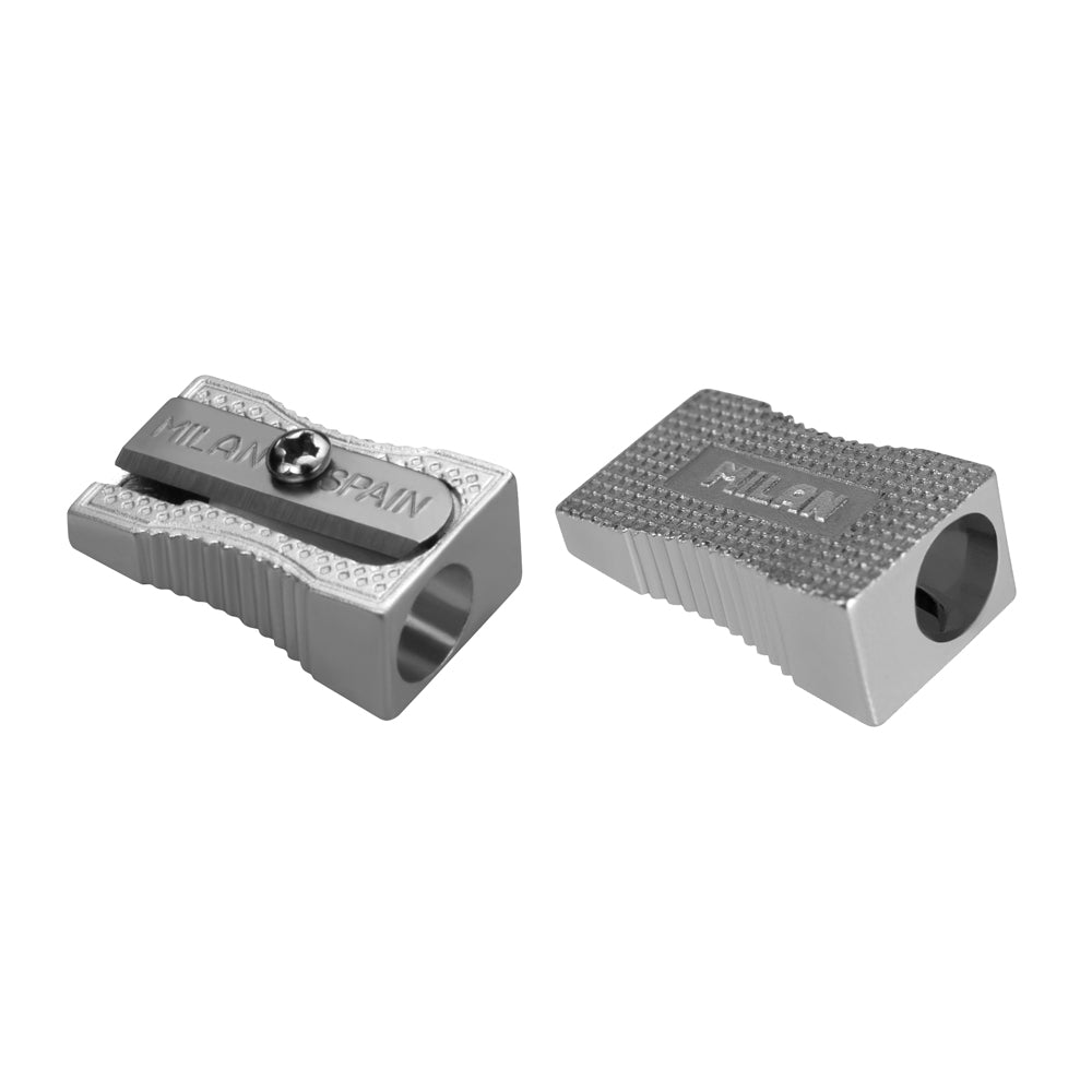 Milan Pencil Sharpener Aluminium One Hole - Cafe Supply