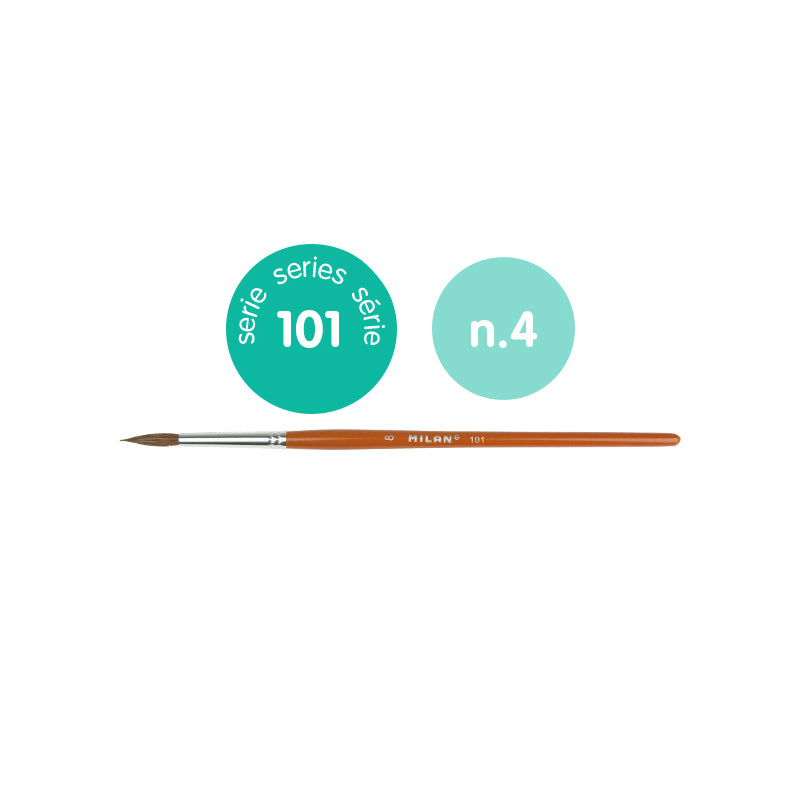 Milan School Brush 101 Series Round Size 4 - Cafe Supply
