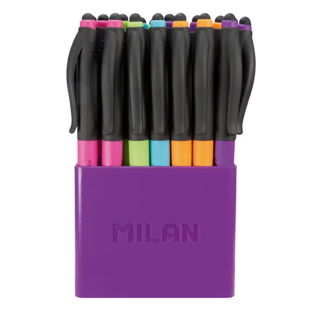 Milan P1 Touch Colours Ballpoint Pen with Stylus Assorted Colours - Cafe Supply