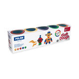 Milan Soft Dough Glitter Colours Assorted Pack 5 - Cafe Supply