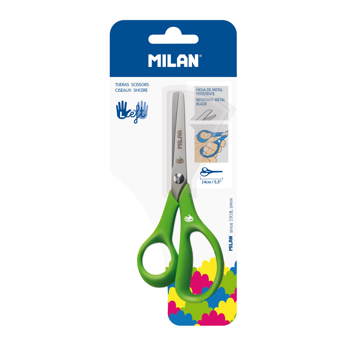 Milan Scissors Left Hand 140mm Hangsell