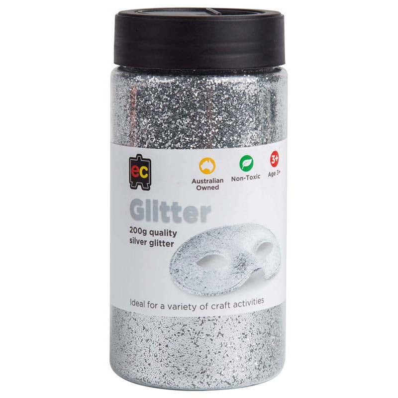 EC Glitter Silver 200gm - Cafe Supply
