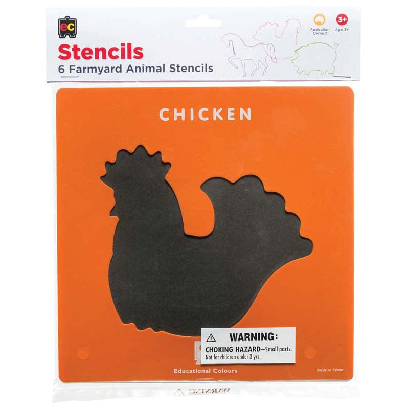 EC Stencil Set Farmyard Set of 6 - Cafe Supply