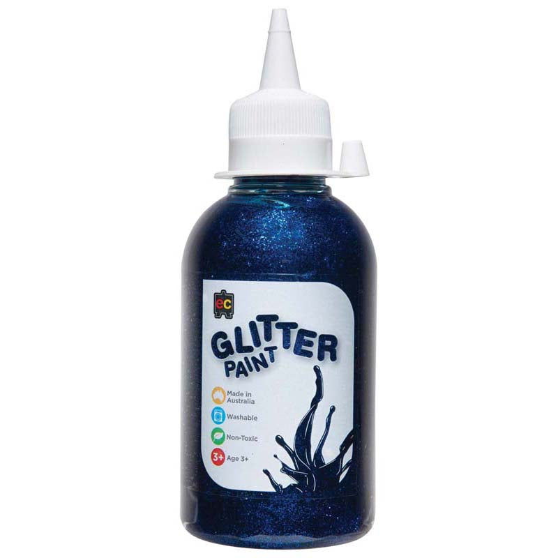 EC Glitter Paint Blue 250ml - Cafe Supply