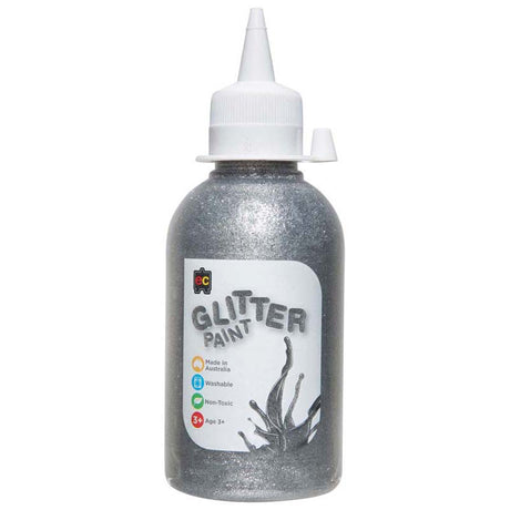 EC Glitter Paint Silver 250ml - Cafe Supply